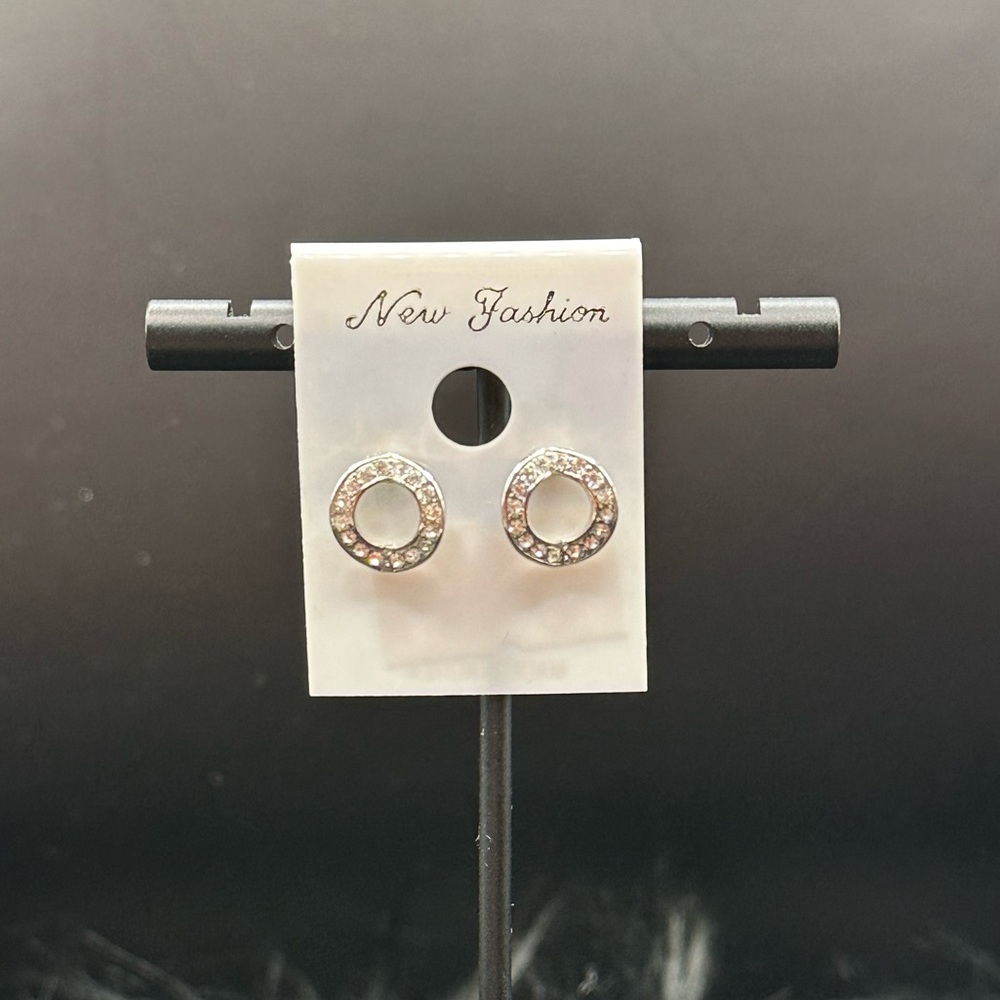 Silver stud earring